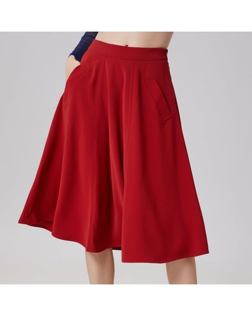 Smart and Joy Sleek Flared Skirt