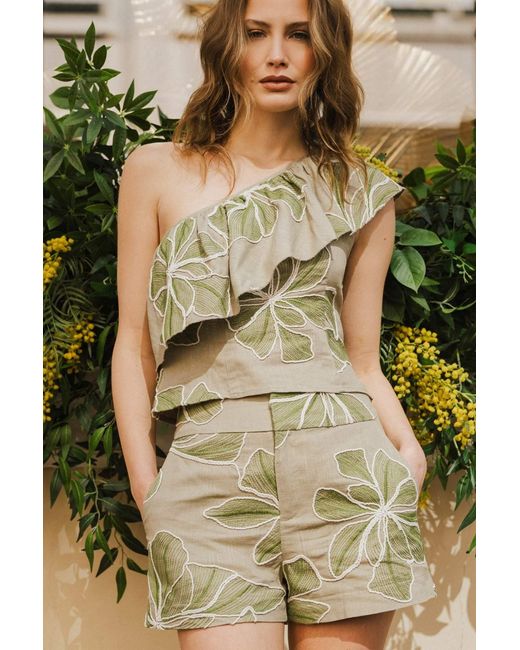 Traffic People Green Grace & Maude And Floral Grace Shorts
