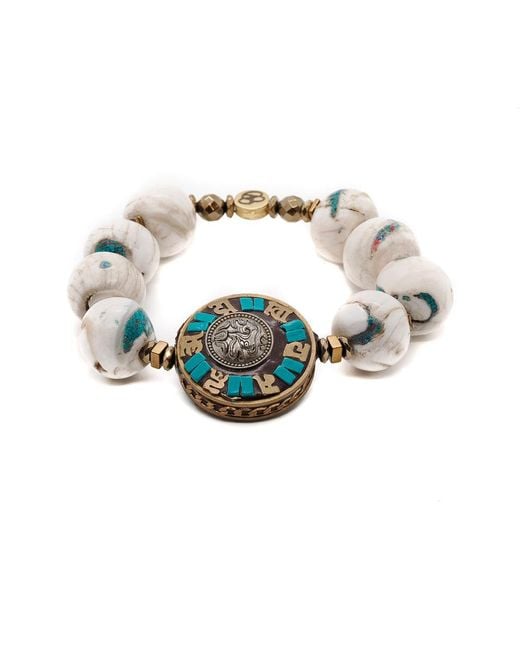 Ebru Jewelry Metallic Tibetan Mantra Bracelet