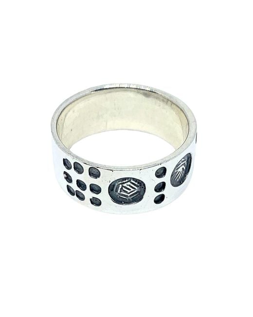 Tg-Jewellery by Tamara Gervasio Metallic Dots Circle Sterling Band Ring for men