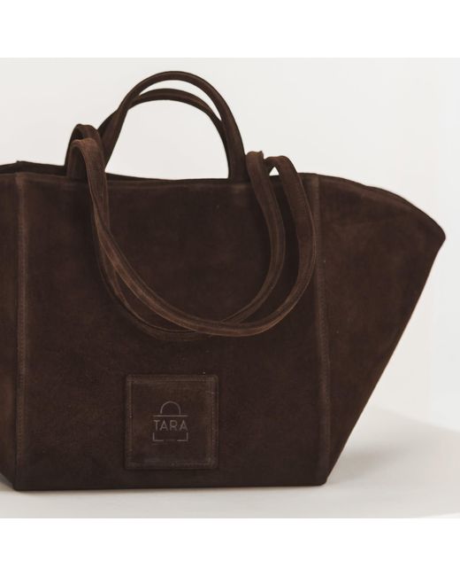 Tarea Studio Brown Dark Suede Lido Bag