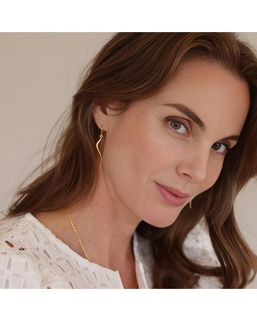 Linda Fiore Metallic Swirl Earrings Vermeil