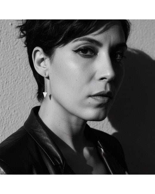 Tg-Jewellery by Tamara Gervasio White Sterling Hammered Triangle Drop Earrings – Handmade Modern Minimalist Design