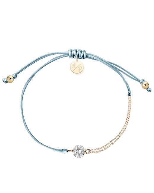 Adriana Pappas Designs Metallic Cz Solitaire Bracelet On Colored Cord