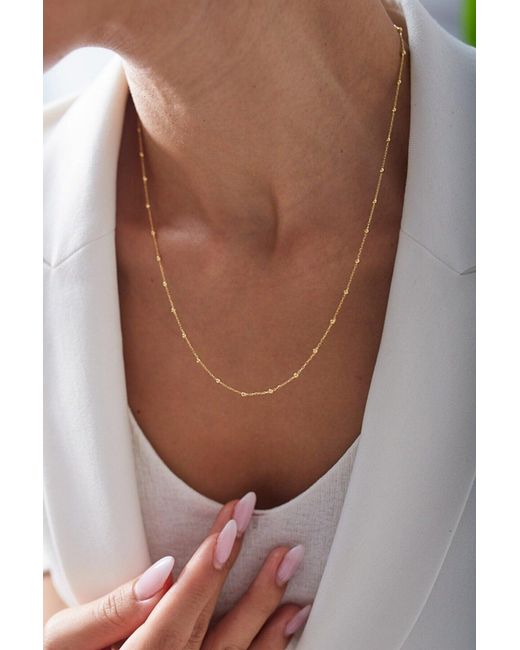 Spero London Blue Bead Chain Sterling Satellite Necklace