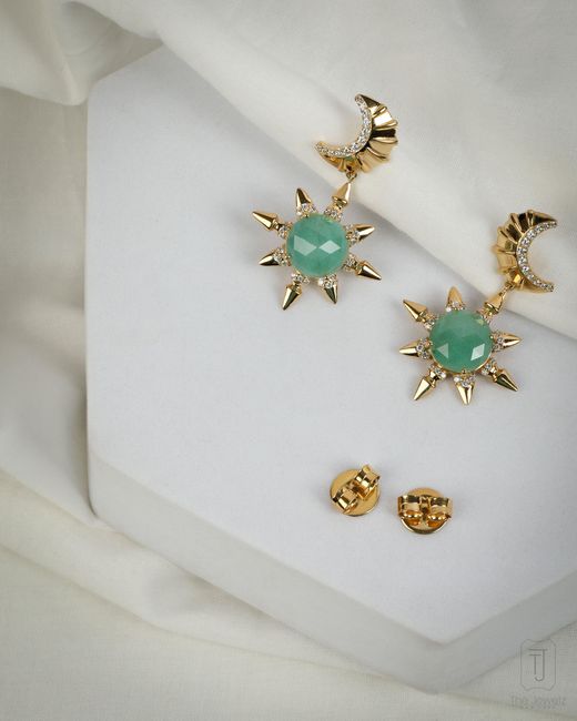 The Jewelz Blue The Prophecy A Celestial Of Moon & Sun Earrings