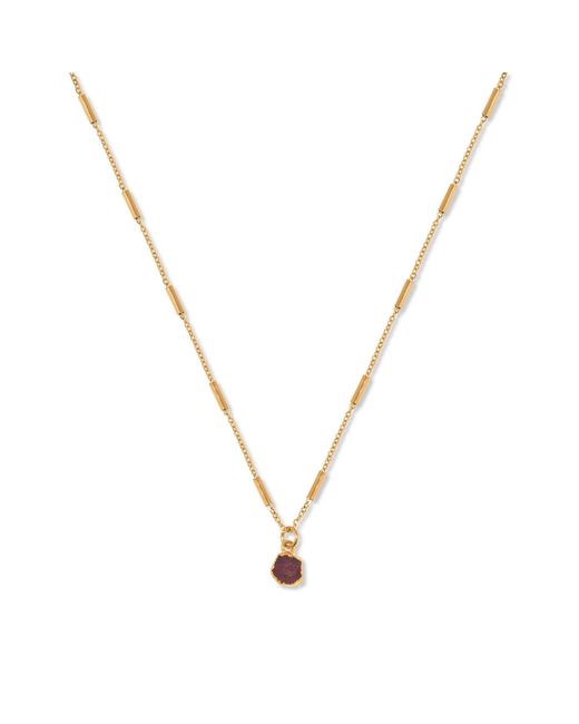 A Weathered Penny Metallic Garnet Necklace