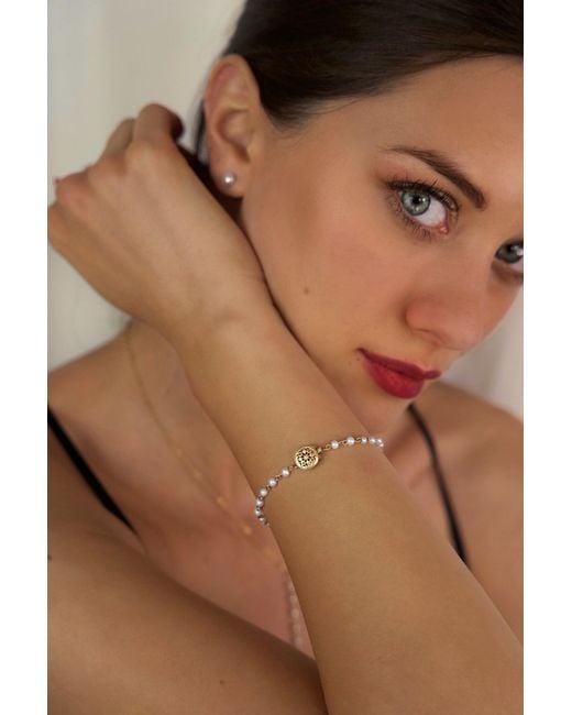 Katy Faye Metallic Josephine Pearl Bracelet