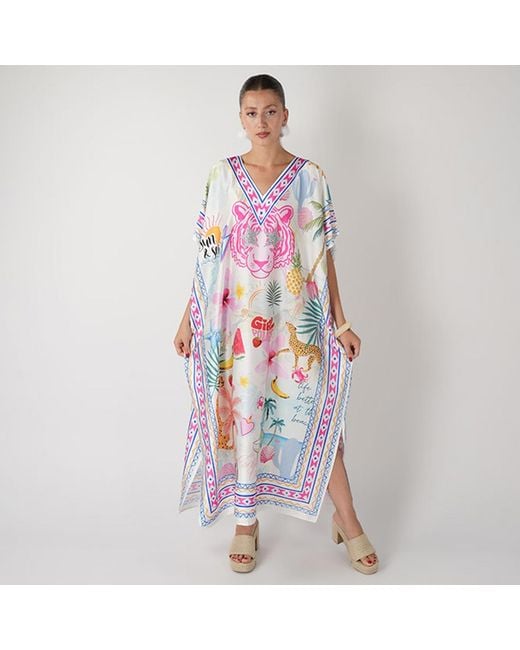 LOVEIST STORE White Nancy Satin Kaftan