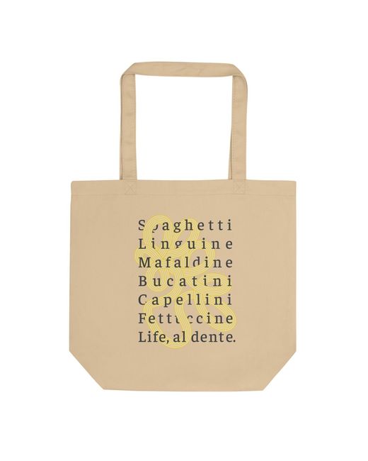 Anchor and Crew Metallic Neutrals Neutral Eleven Life, Al Dente Editions Recycled Cotton Tote Bag