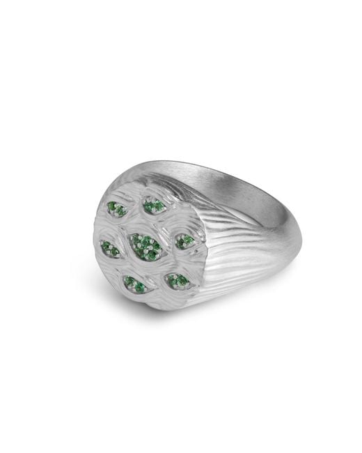 Kasun Multicolor Eyes Of Many Signet Ring – & Tsavorite Eyes