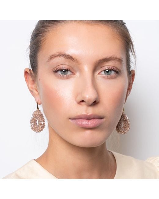 LOTT.gioielli Metallic Neutrals Crystal Nude Earrings Marieke Drop S Raw