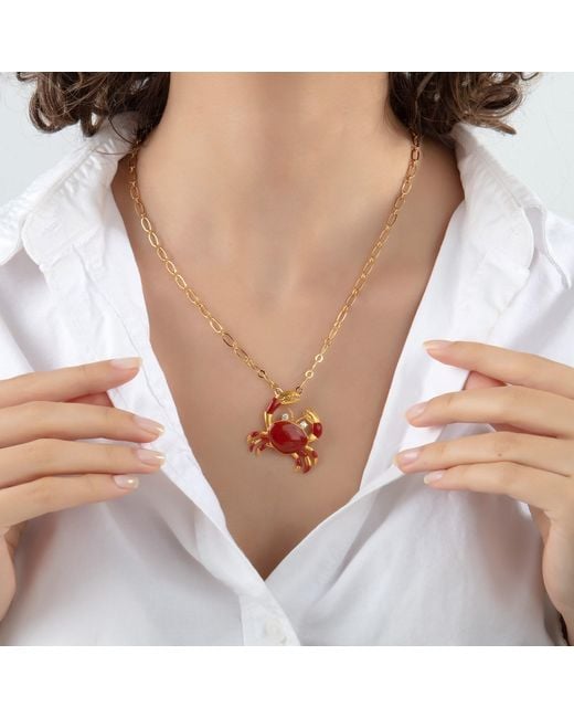 Milou Jewelry Metallic Crab Necklace