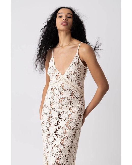 Amy Lynn Natural Neutrals Sylvia Crochet Maxi Dress