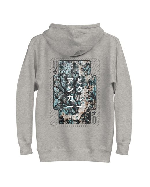Anchor and Crew Gray Heather Three Japan Gurafiku Cotton Blend Hoodie