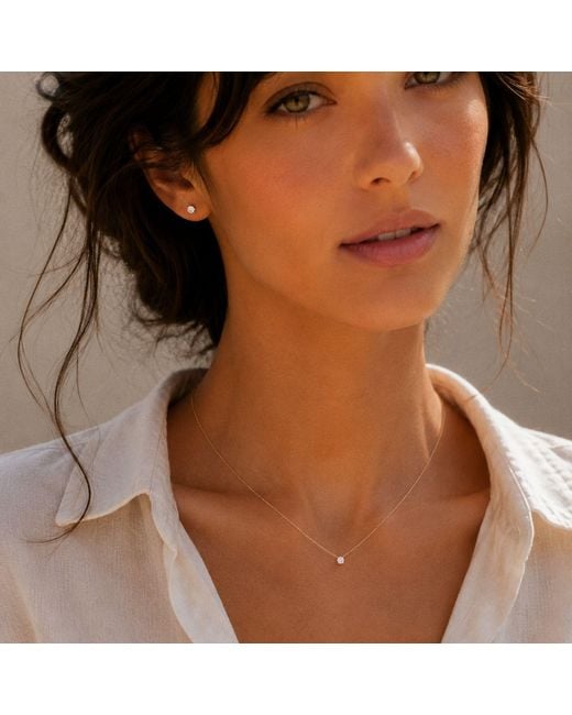Lily Flo Jewellery Metallic Diamond Claw Set Earrings