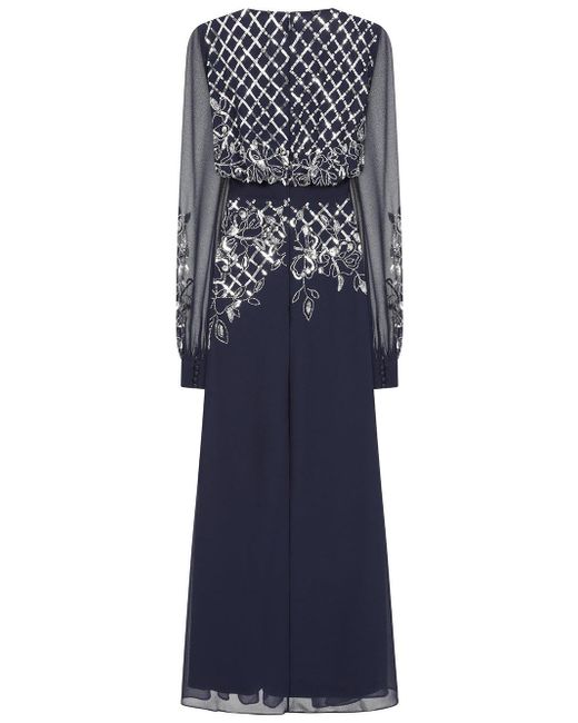 Frock and Frill Blue Kaira Sequin Maxi Dress