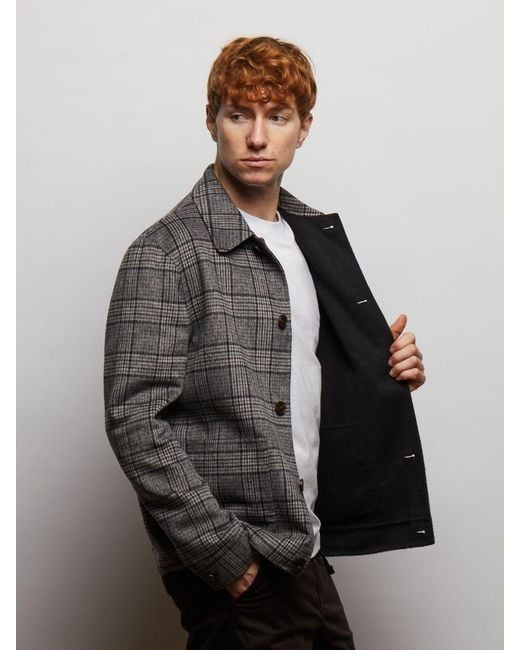 Guards London Gray Scot Reversible Wool Blend Jacket for men