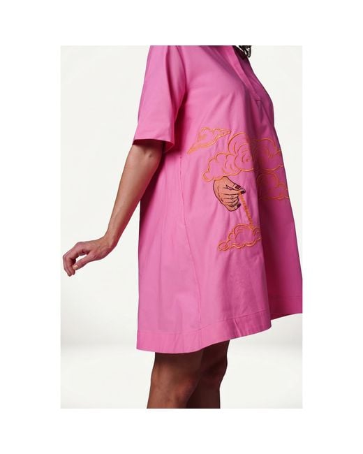 King Naked Pink Another Dimension Shirt Dress