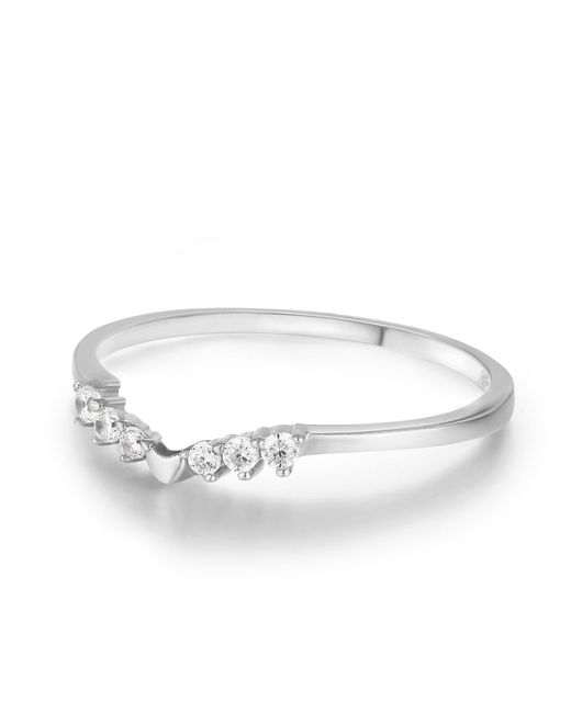 Azura Jewelry New York Metallic Hearty Heart Stacking Band Vermeil