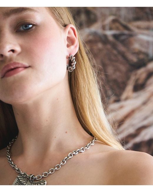 Lovard Metallic Twisted Hoops