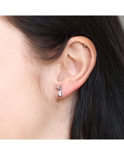 Cloud Haven Metallic Pit Bull Stud Earrings