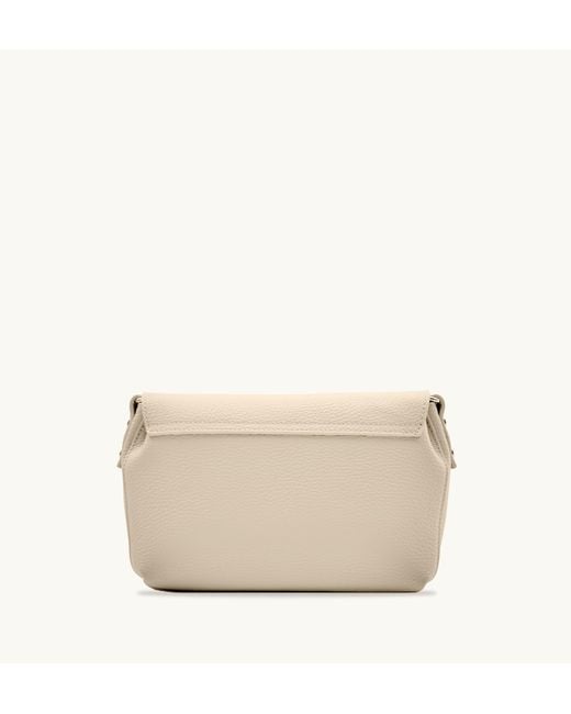 Apatchy London Natural Neutrals The Maisie Midi Stone Leather Bag