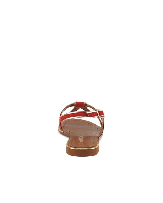 Rag & Co Brown Feodora Flat Slip-On Sandals By Rag & Co