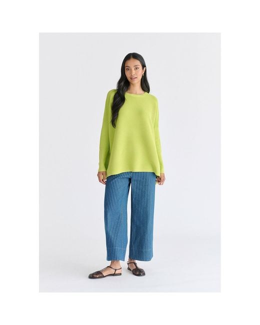Paisie Green Ribbed Jumper