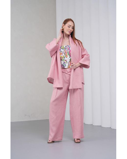 Lumina Eligma Pink The Duality Linen Jacket