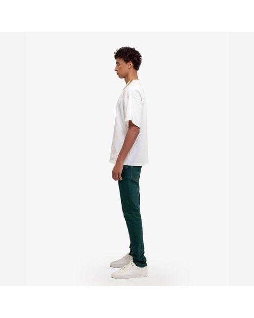 PLACE OF ELMS Green Quartz Denim Pants for men