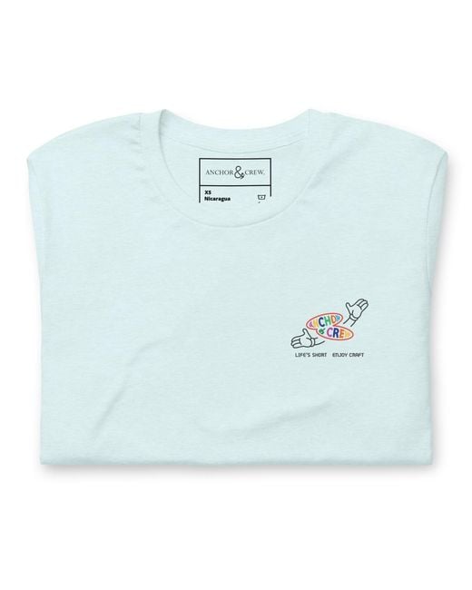 Anchor and Crew Blue Ice Enjoy Craft Dial-A-Local Organic Cotton T-Shirt