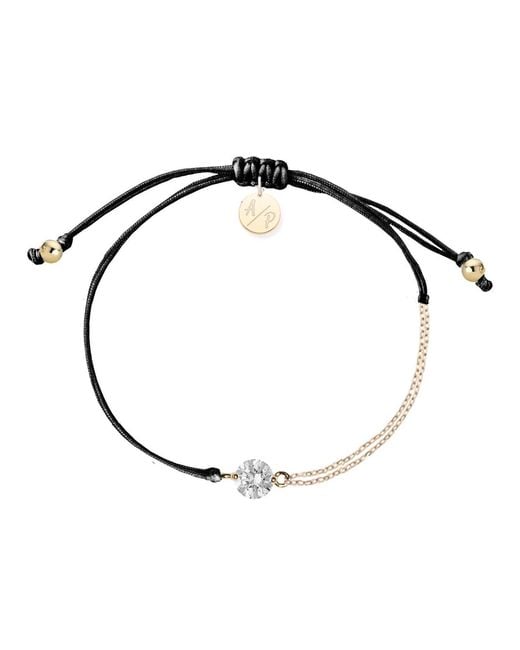 Adriana Pappas Designs Metallic Cz Solitaire Bracelet On Colored Cord