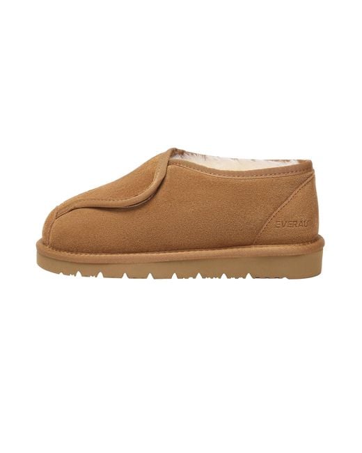 EverAu Australia Brown Mossy Adjustable Slippers for men