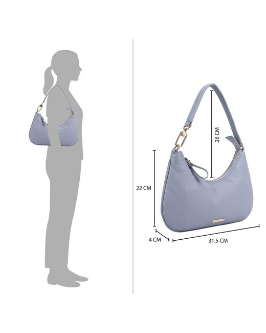 Paul Costelloe Blue Neutrals Tirana Leather Shoulder Bag