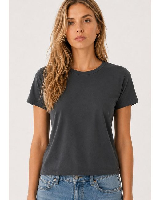 NOEND Black Supima Cotton Crew Neck Tee