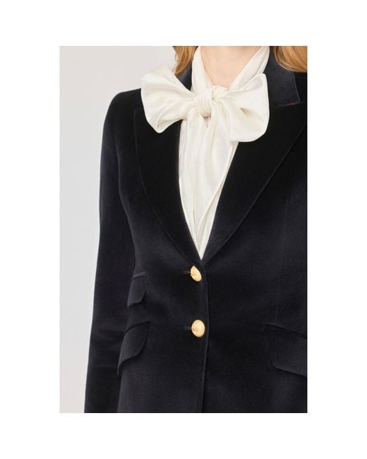 The Extreme Collection Black Velvet Blazer Oliva
