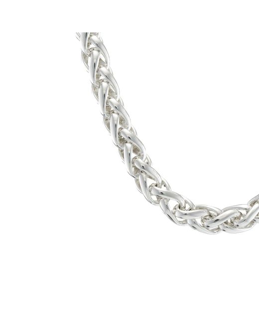 7879 Metallic Braided Curb Chain Necklace