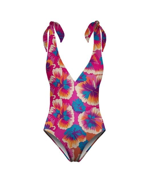 Aloha From Deer Red Tropicana One Piece Swimsuit