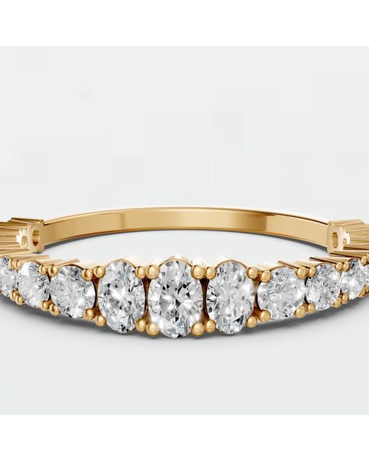 Aya Fine Jewelry Metallic 14K Graduated Oval Lab Grown Diamond Eternity Ring