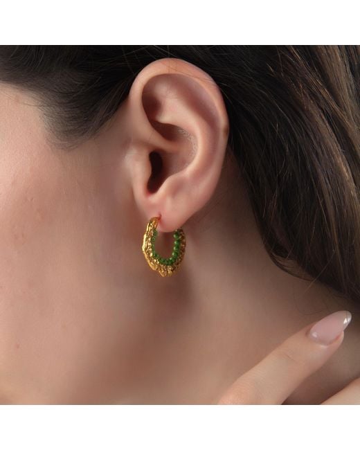 Milou Jewelry Metallic Alice Hoop Earrings