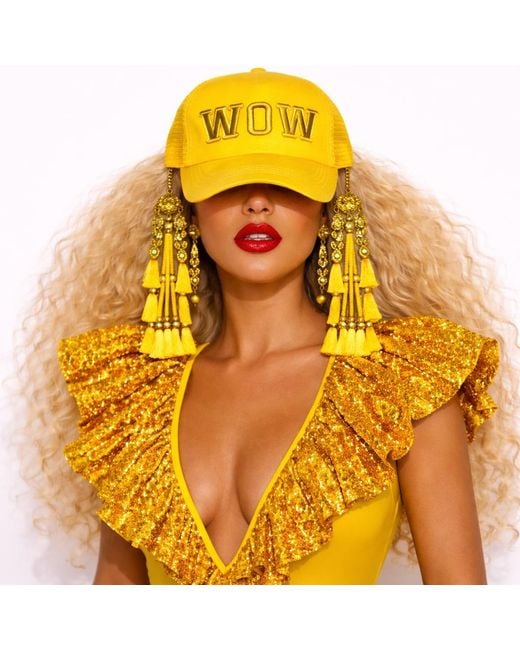 Julia Clancey Yellow Wow Dream Tasseltastic Dream Trucker Cap