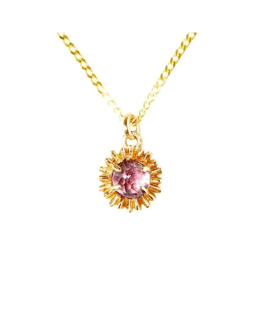 Lee Renee Metallic Dahlia Bud Tourmaline Necklace –