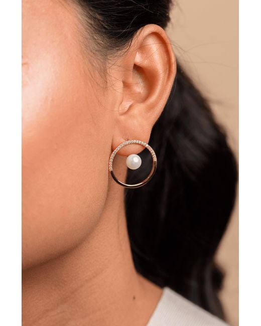 Zynnia Collective Metallic Circle Ear Jacket Studs