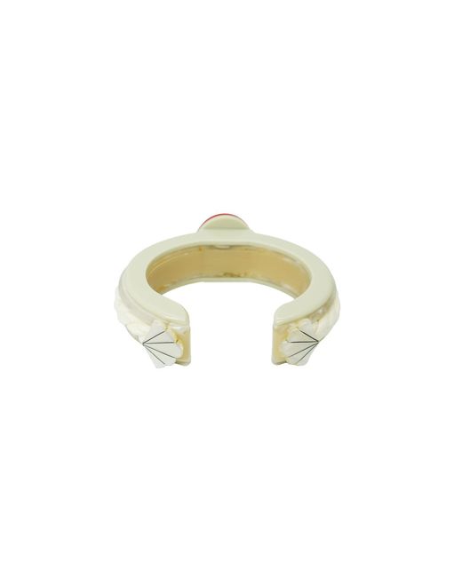 Gissa Bicalho Red Handmade Bracelet Coral And Pearl Cord
