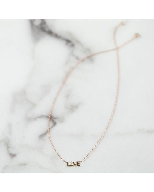 Heather Hawkins Jewelry Metallic Love Fourteen Karat Fine Jewelry Block Print Necklace