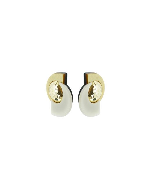 Gissa Bicalho Metallic Neutrals Earring Vortex Short Cream