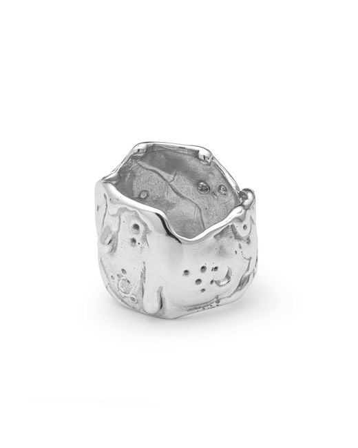 EVA REMENYI Gray Talisman Moon Ring