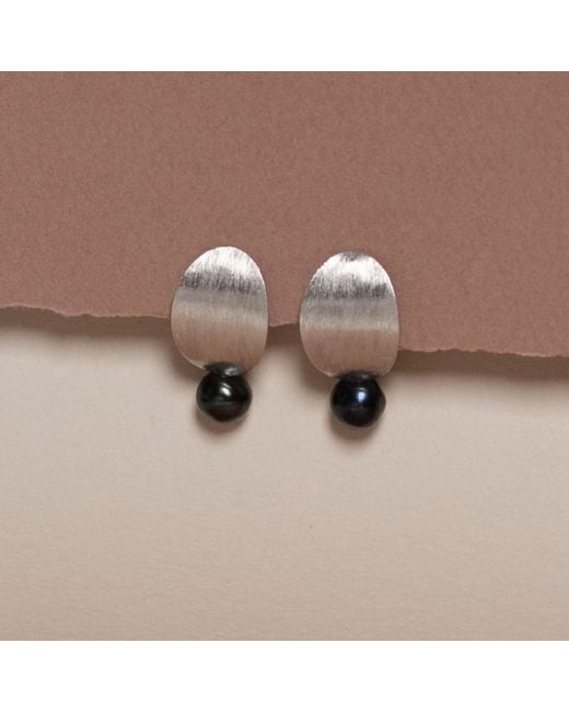 Silver Moon Multicolor Pearl Night Sterling Earrings