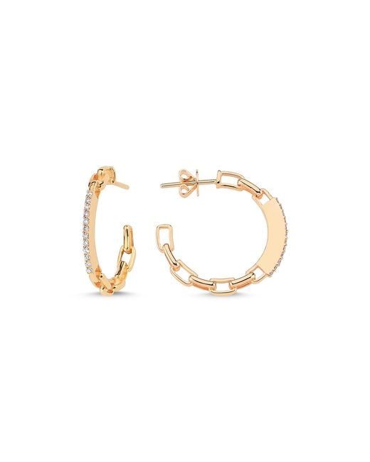 Ecce | Artisan Diamonds Metallic 14K Solid Diamond Chain Earring